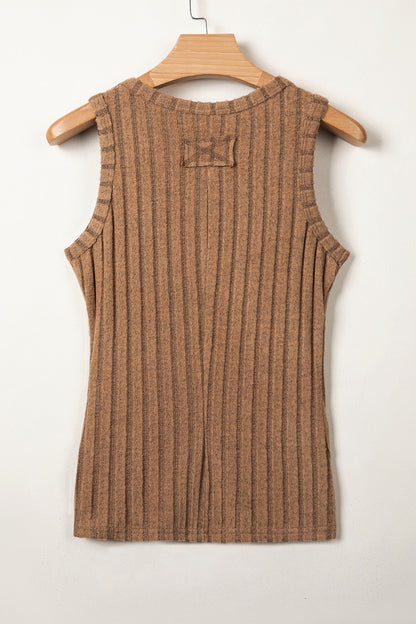 Phalaenopsis Slim Ribbed Mineral Wash Tank Top