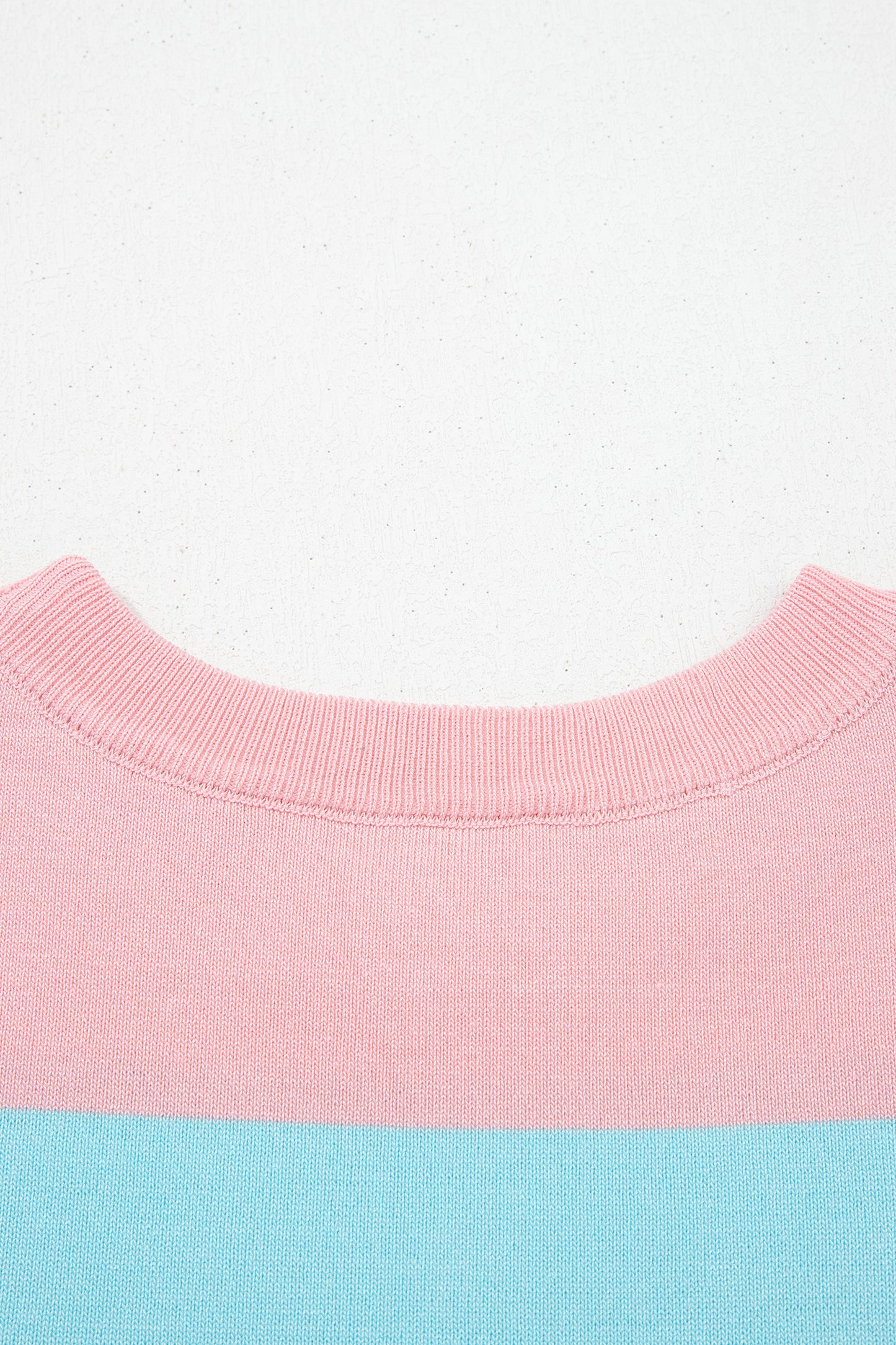 Black Stripe Colorblock Striped Knitted T shirt