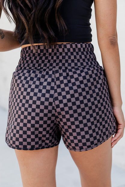 White Leopard High Waisted Athletic Shorts