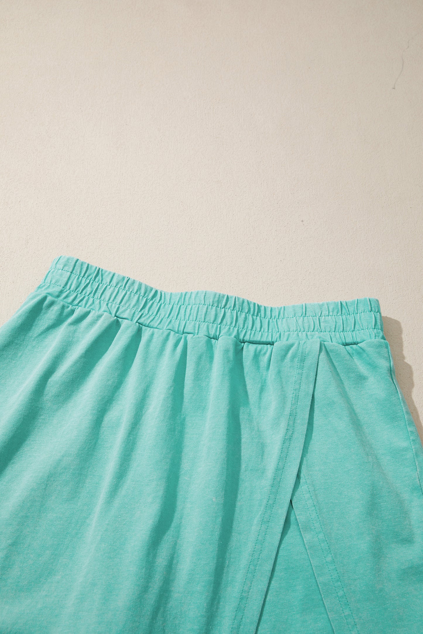 Beau Blue Mineral Wash V Neck Tee Matching Skort Set
