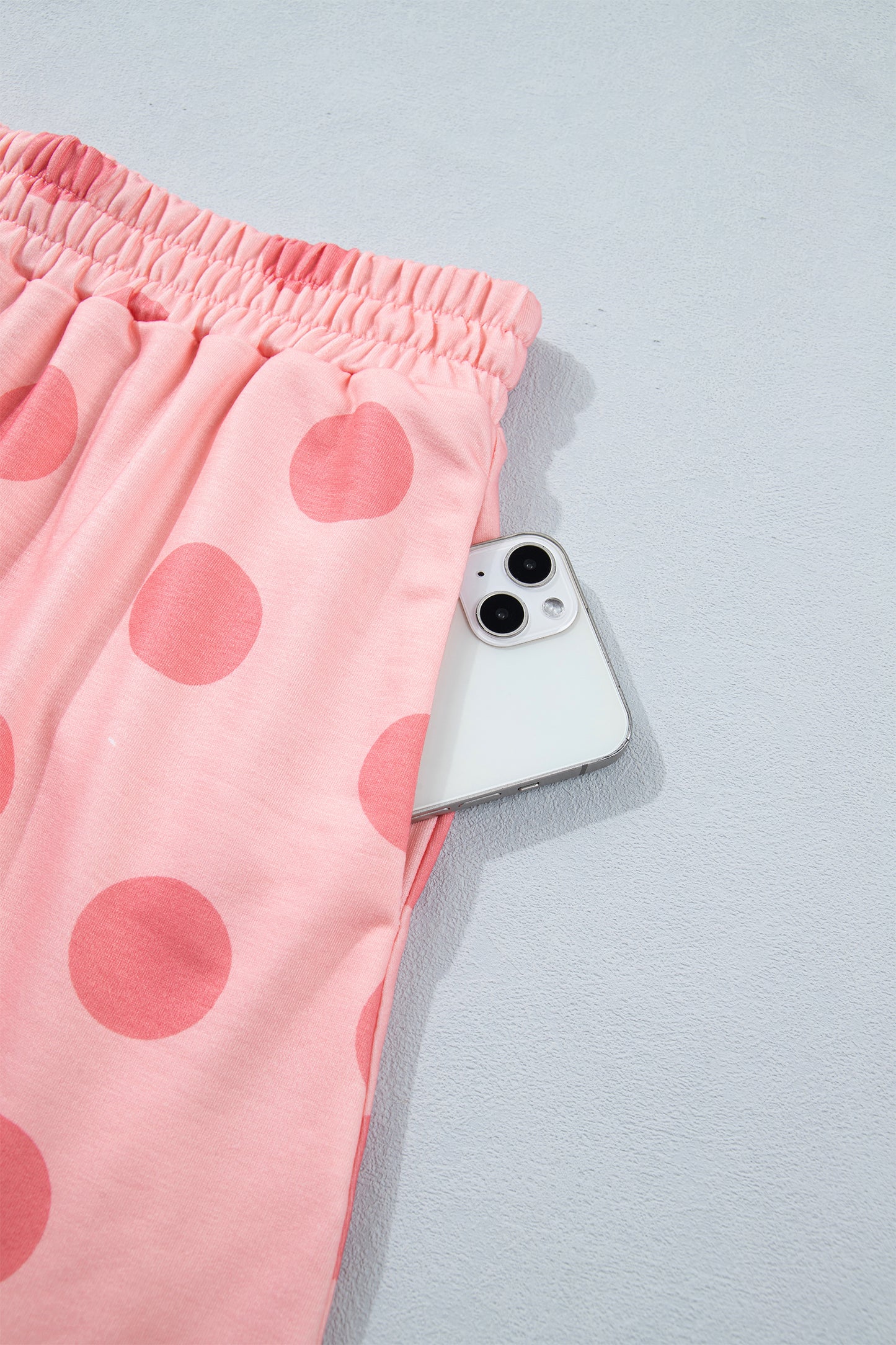 White Polka Dot Short Sleeve Top Casual Skort 2pcs Outfit