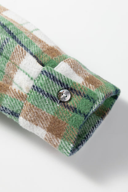 Red Christmas Plaid Casual Flannel Shacket