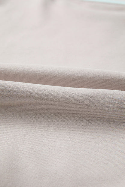 Parchment Striped Colorblock Patchwork Drop Shoulder Sweatshirt