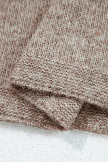 Gray Morn Contrast Colored Dot Detail Drop Shoulder Sweater