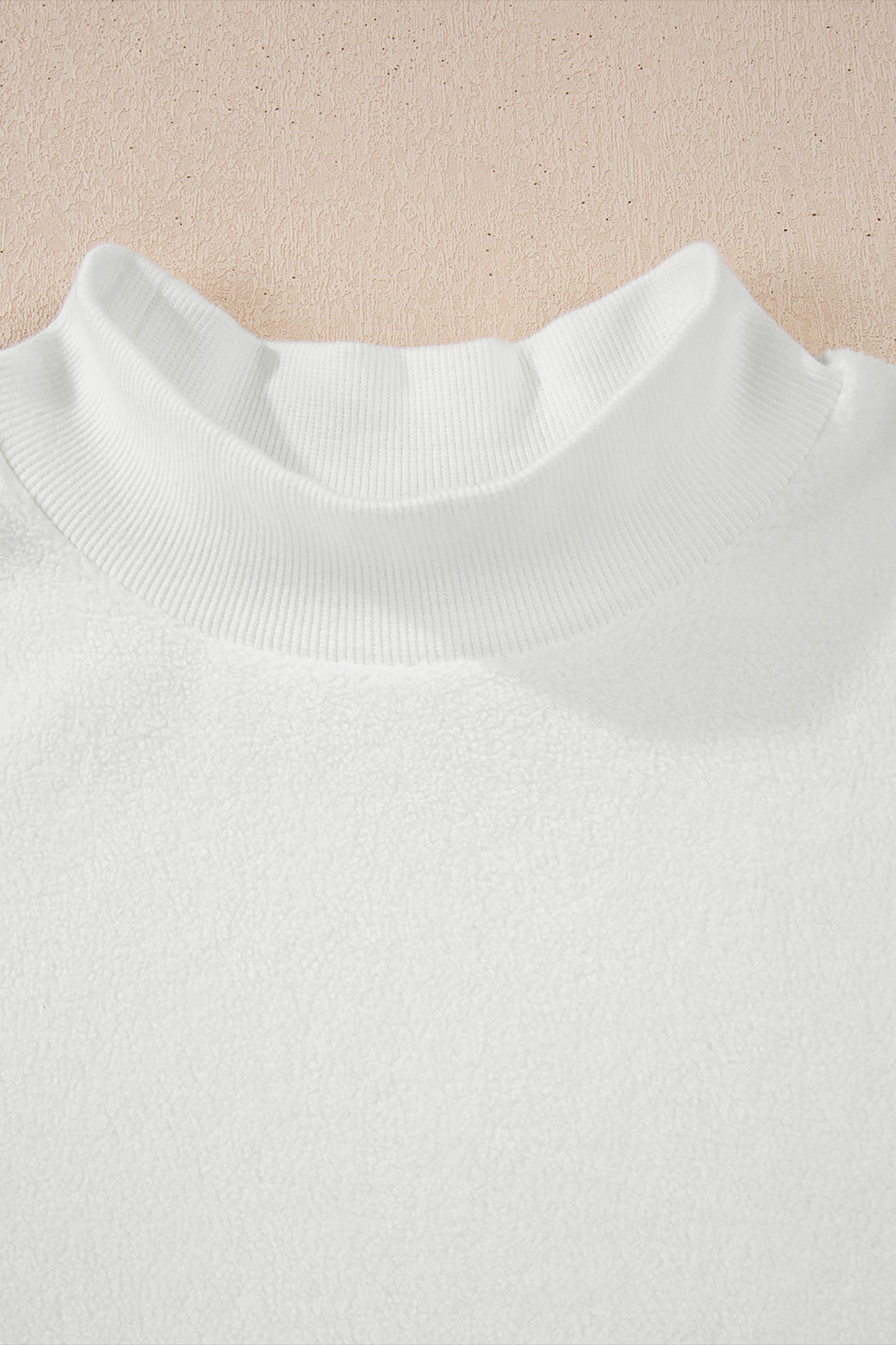 Dark Blue Oversize Drop Shoulder Reversible Mock Neck Sweatshirt