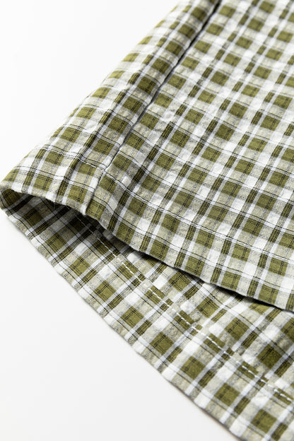 Brown Preppy Gingham Boxer Pants