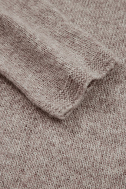 Gray Morn Contrast Colored Dot Detail Drop Shoulder Sweater