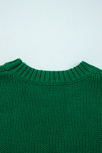 Evergreen Plaid Bow Graphic Christmas Sweater