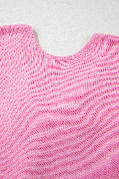 Bonbon Festive Bow Backless Bubble Sleeve Sweater