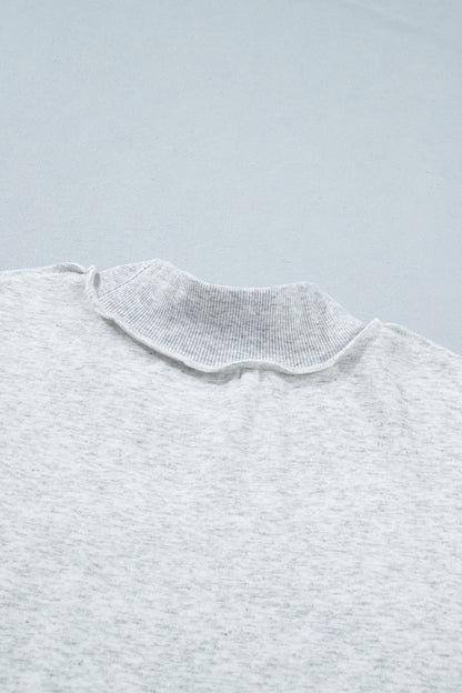 Light Grey Mock Neck Reversible USA/America Graphic Sweatshirt