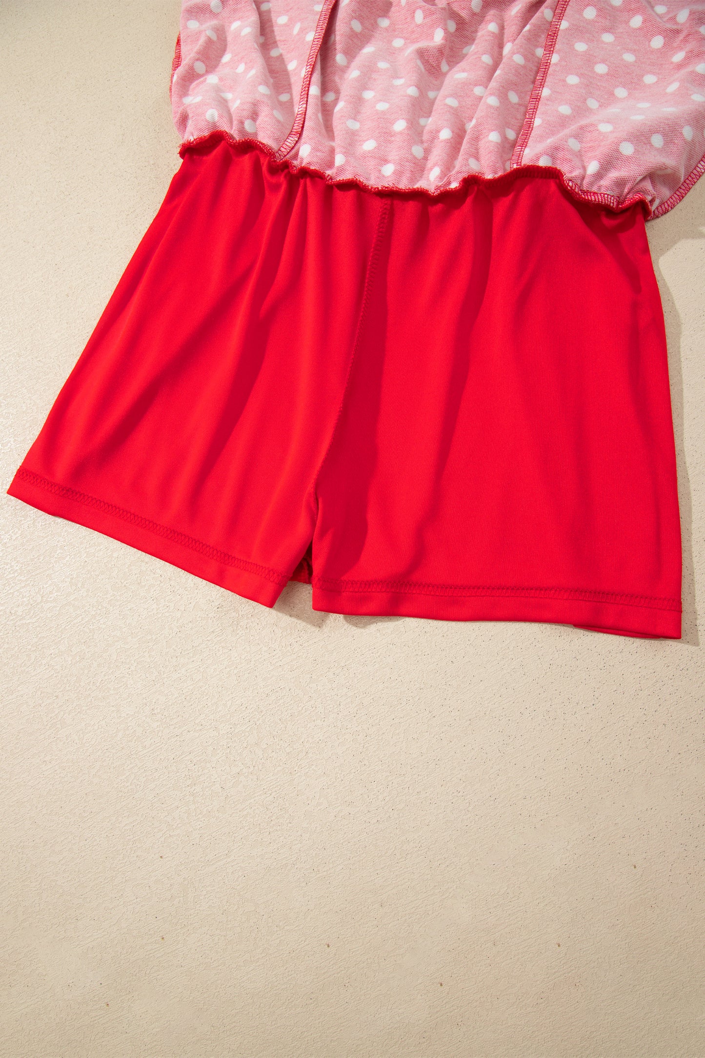 Black Polka Dot Drawstring Casual Mini Skort