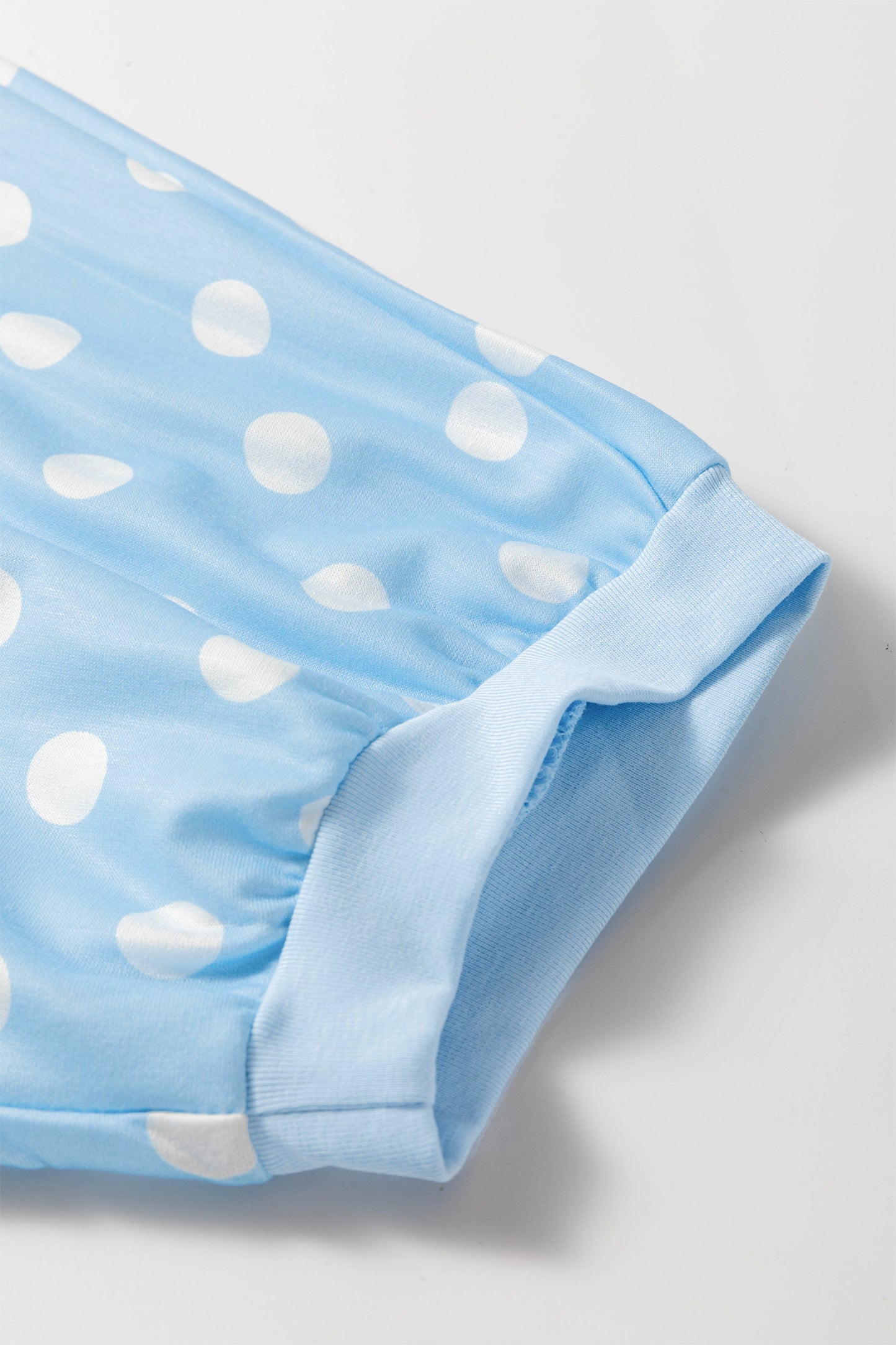 Green Polka Dot Oversized Top Drawstring Short Set