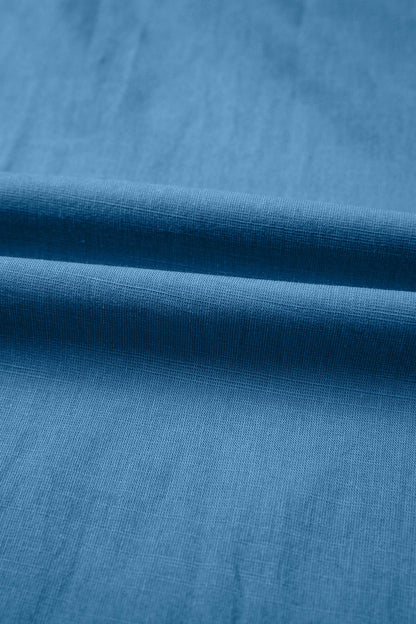 Prussian Blue Smocked Waist Casual Jogger Style Pants