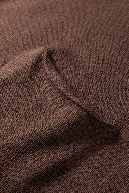 Delicacy Ribbed Deep V Neckline Front Pocketed Loose Tunic Sweater Vest