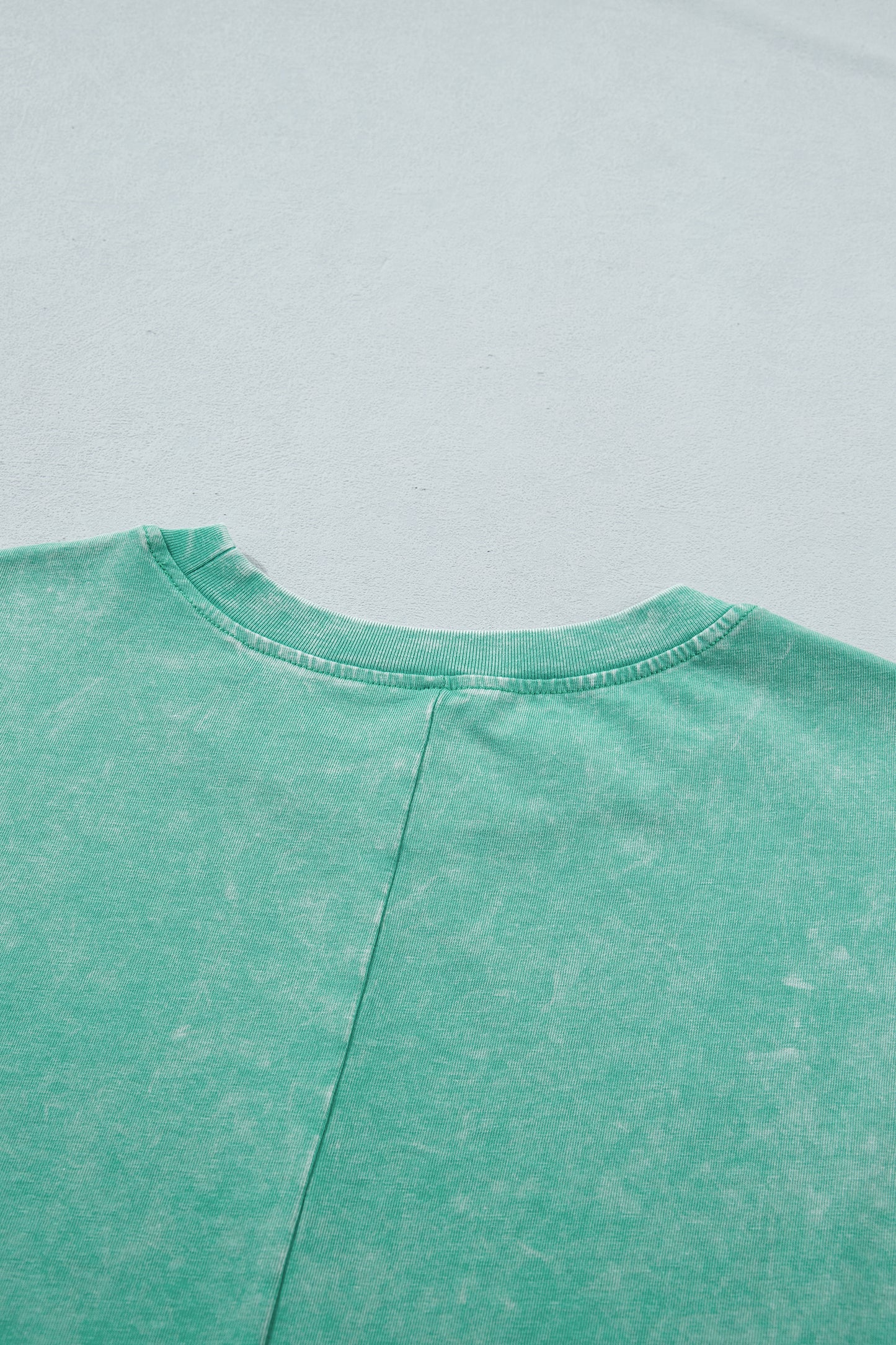 Dark Grey Solid Color Cotton Mineral Washed Oversize Tee