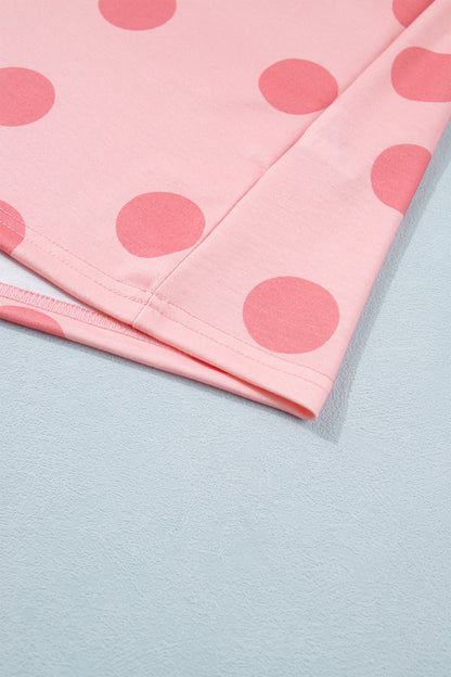 White Polka Dot Short Sleeve Top Casual Skort 2pcs Outfit
