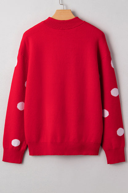 Red Dahlia LET IT SNOW Graphic Christmas Holiday Loose Sweater
