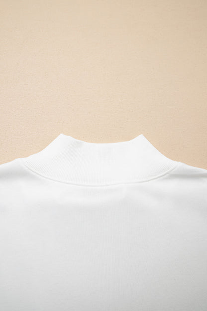 Black Solid Color High Neck Cap Sleeve Loose Top