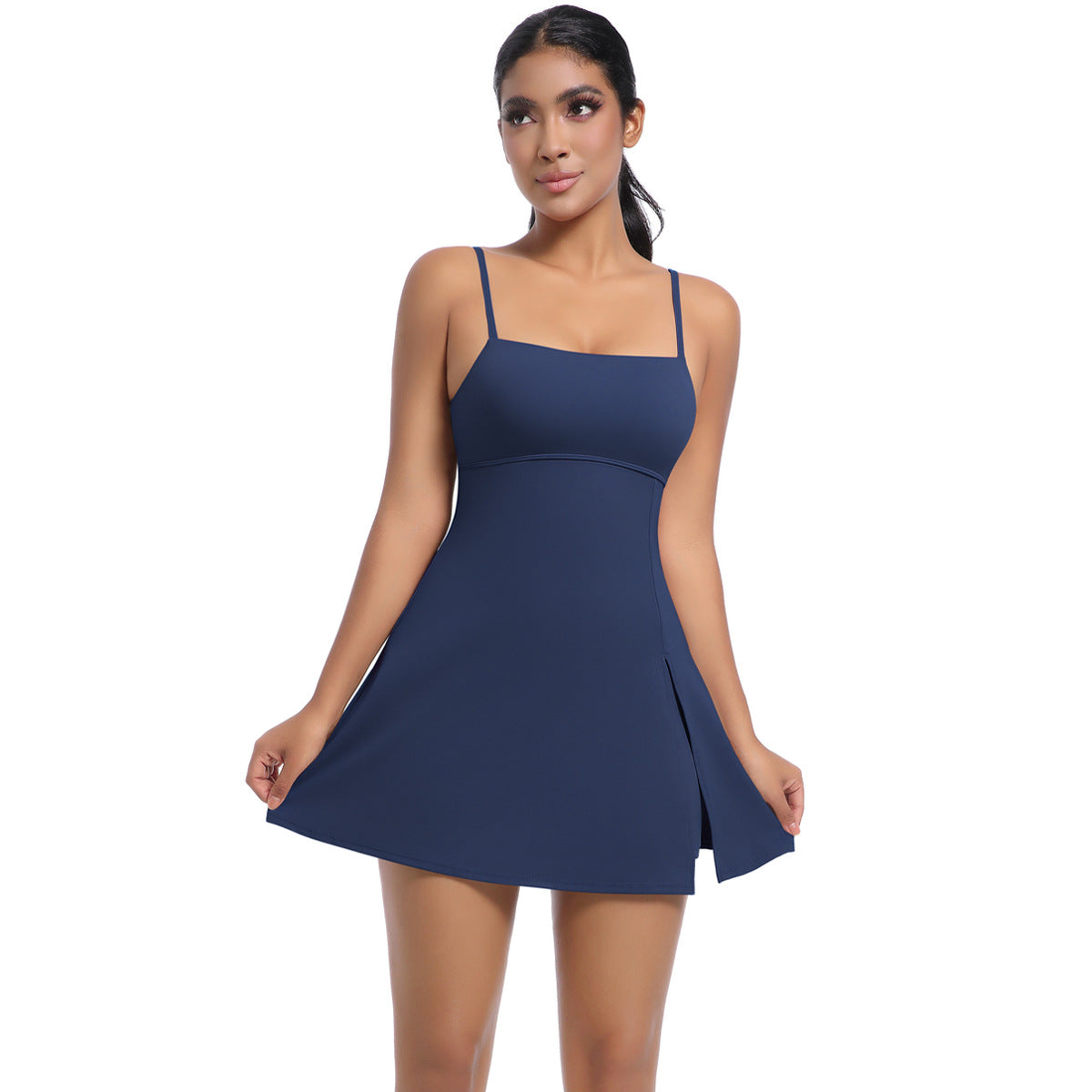 Jumpsuit Tennis Skirt-Navy Blue