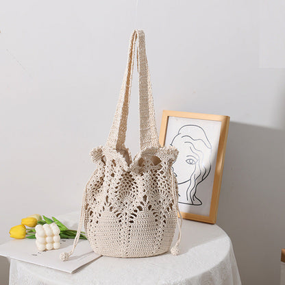 Seoul Bloom Woven Bucket Bag