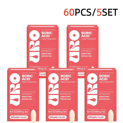 O Positiv Health Boric Acid Suppositories 12pcs – 600mg with Aloe