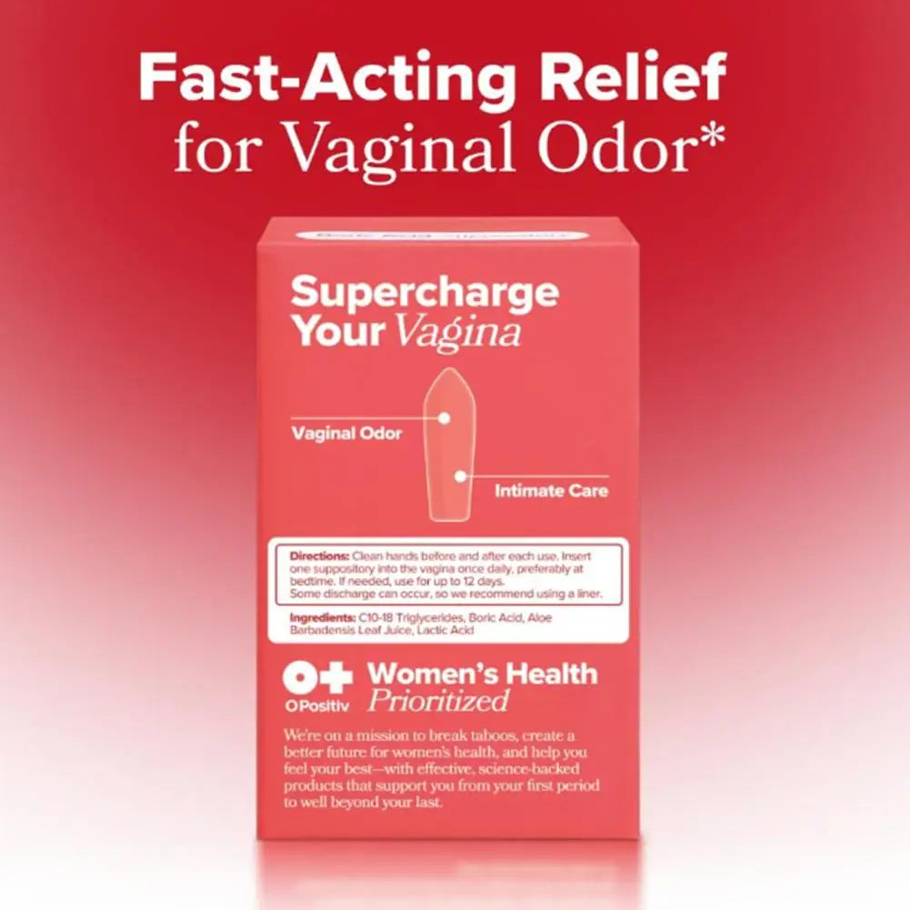 O Positiv Health Boric Acid Suppositories 12pcs – 600mg with Aloe