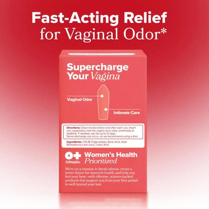 O Positiv Health Boric Acid Suppositories 12pcs – 600mg with Aloe