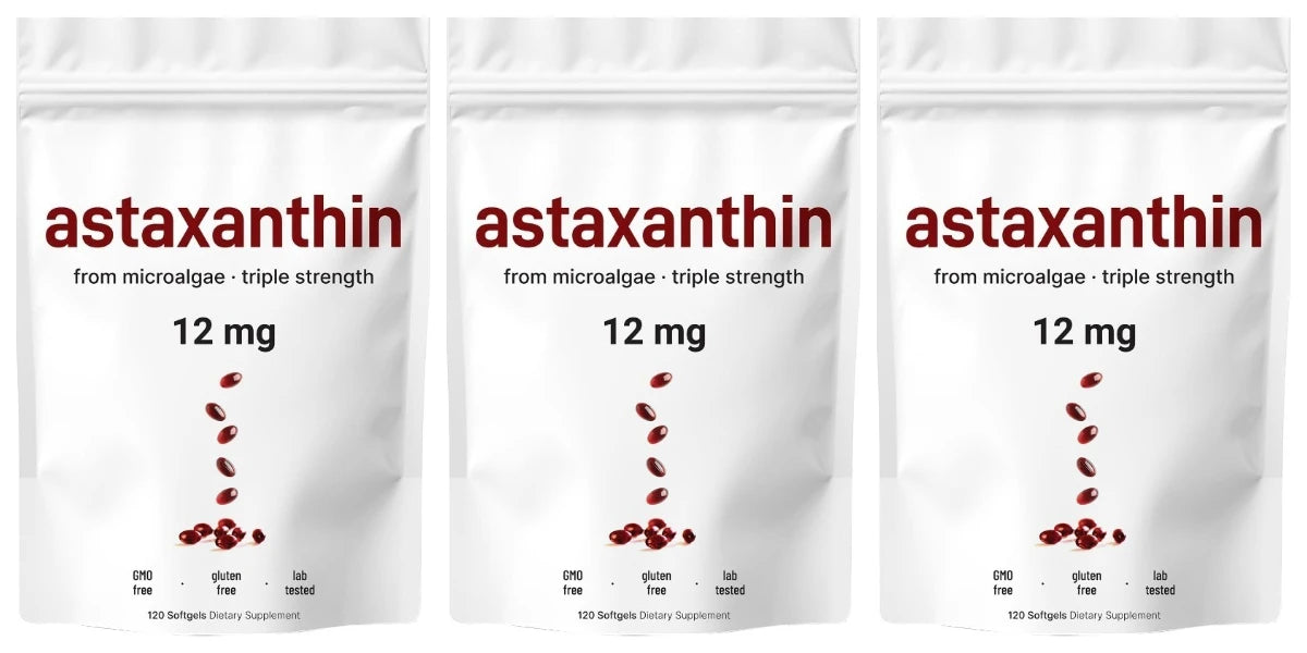 Astaxanthin 12mg Antioxidant Supplement – 120 Softgels