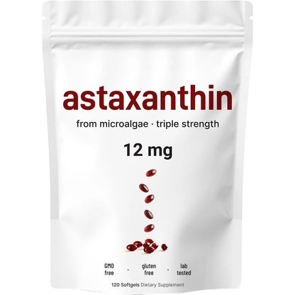 Astaxanthin 12mg Antioxidant Supplement – 120 Softgels