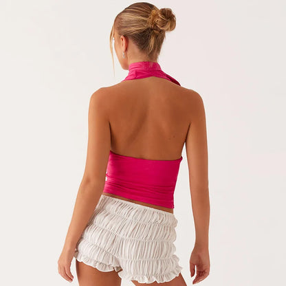 Sexy Backless Halter Tank Top for Women 