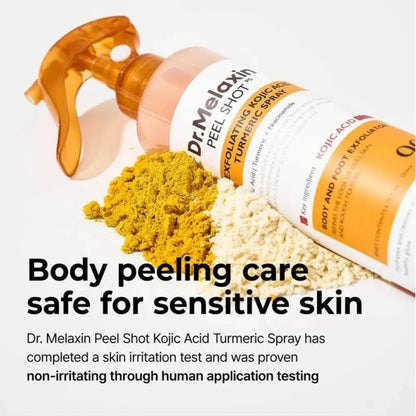 Dr. Melaxin Turmeric Body Spray – Exfoliating & Brightening Skin Mist