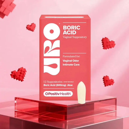 O Positiv Health Boric Acid Suppositories 12pcs – 600mg with Aloe