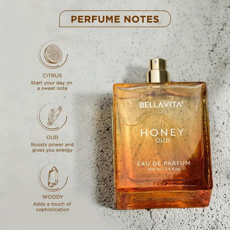 Honey Oud Eau De Parfum Long-Lasting, Alcohol-Free Unisex Fragrance (100ml)
