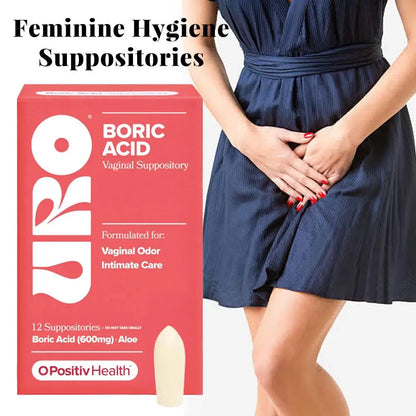 O Positiv Health Boric Acid Suppositories 12pcs – 600mg with Aloe