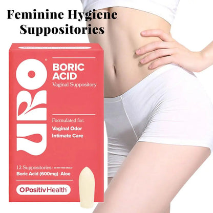 O Positiv Health Boric Acid Suppositories 12pcs – 600mg with Aloe