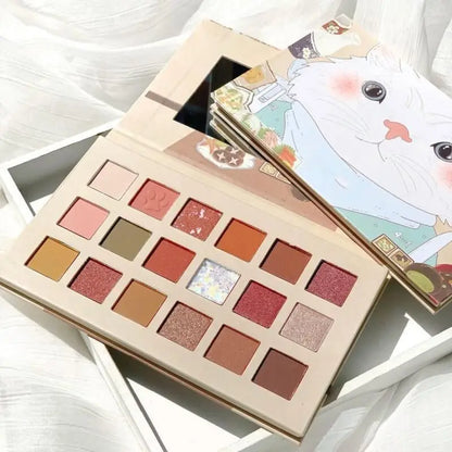 Affordable 18-Color Cat Eye Shadow Palette