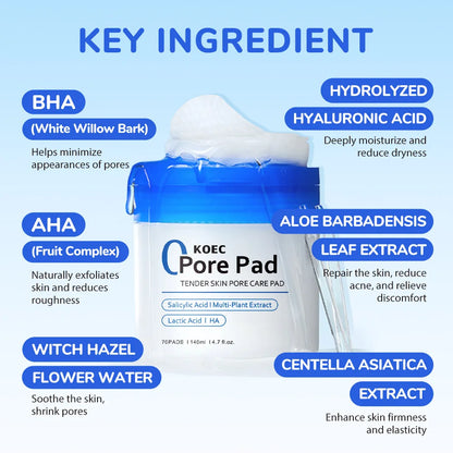 70 Pads Dual-Textured Toner Pads