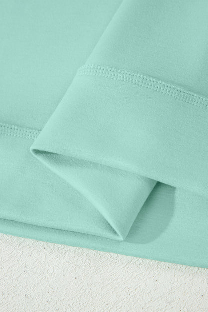 Moonlight Jade Solid Color Exposed Seam Mock Neck Oversize Tee Casual Shorts 2pcs Outfit