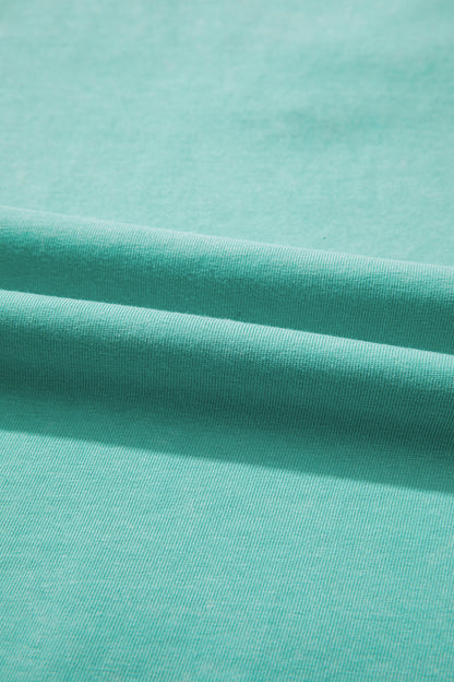 Beau Blue Mineral Wash V Neck Tee Matching Skort Set