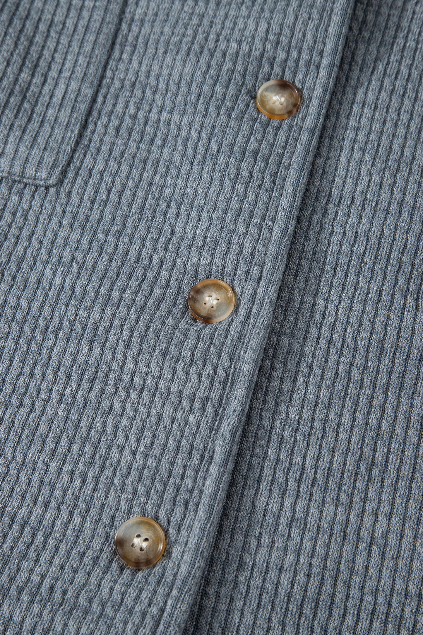 Red Sandalwood Ribbed Knit Buttons Front Flap Pocket Casual Shacket