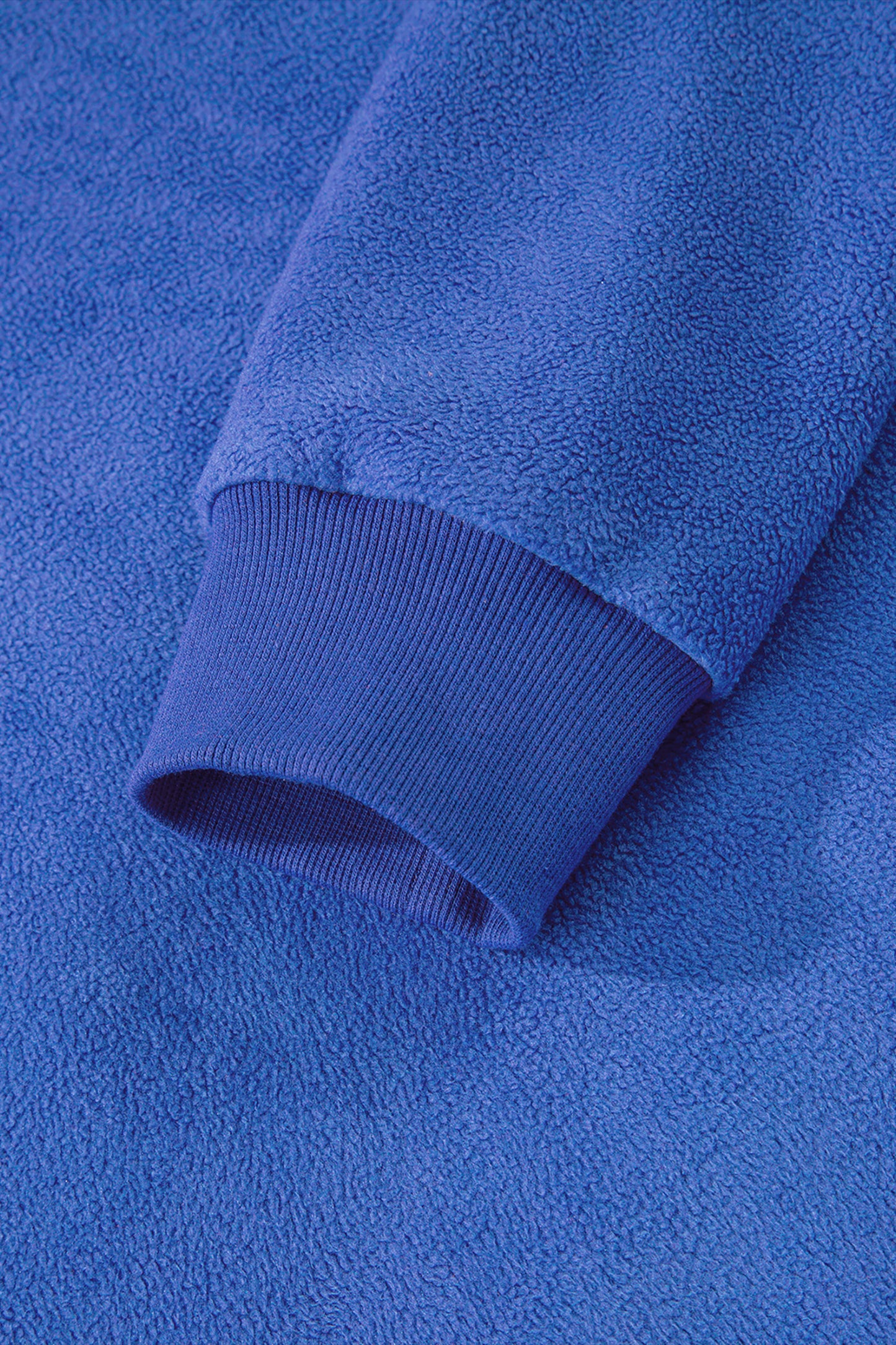 Dark Blue Oversize Drop Shoulder Reversible Mock Neck Sweatshirt