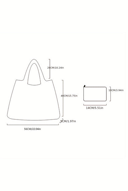 Bluing Large Foldable Christmas Holiday Reusable Oxford Bag