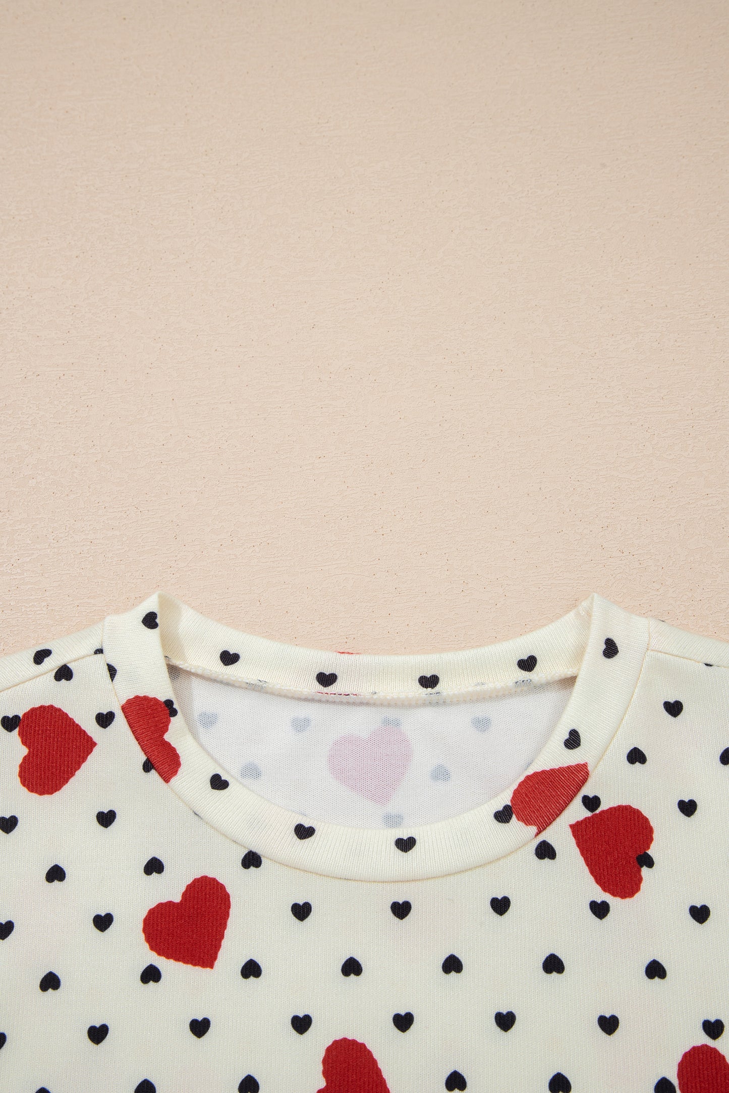 Red Dotted Heart Festive Valentine Blouse
