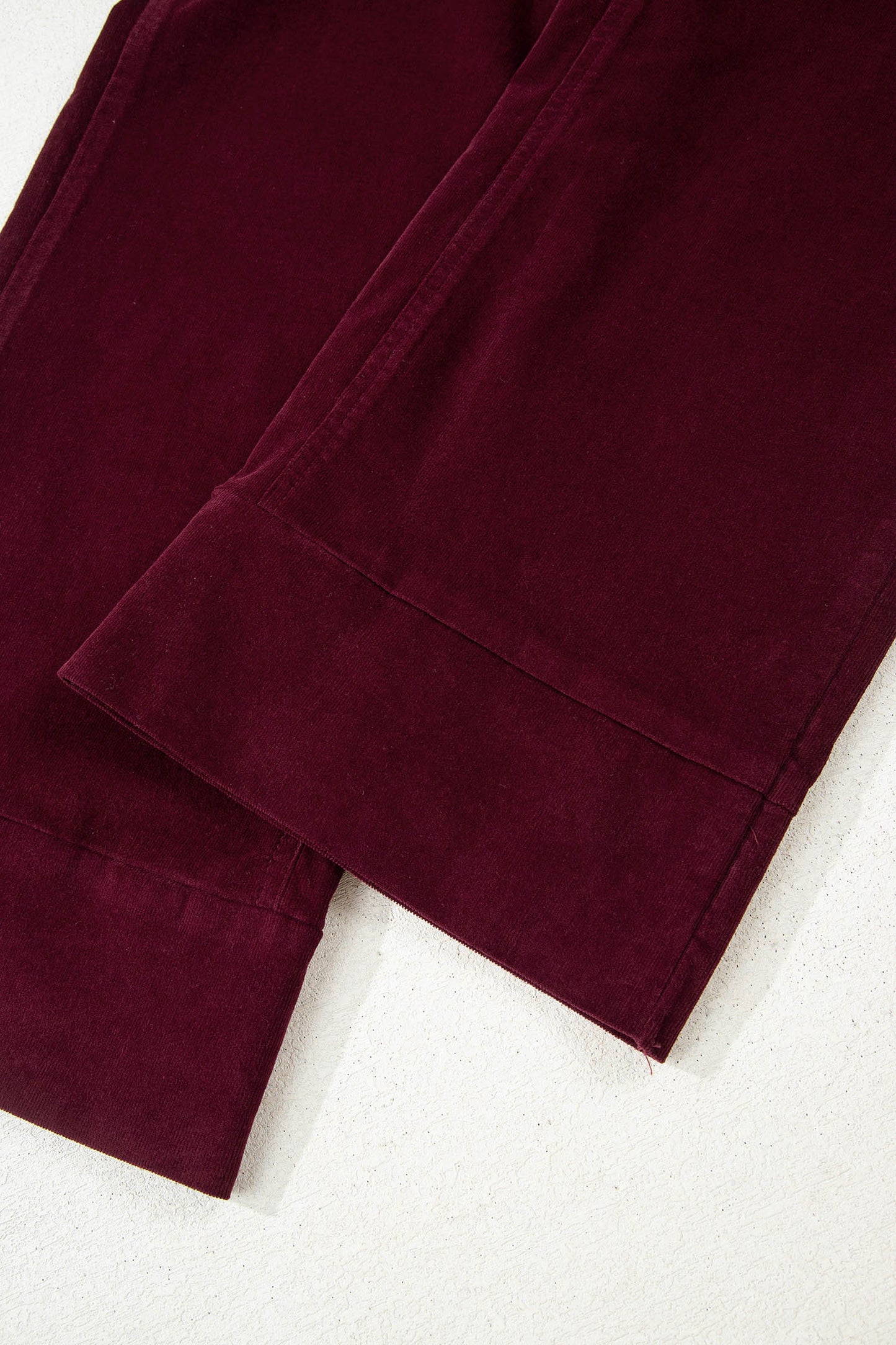 Vineyard Green Corduroy Solid Color High Waist Wide Leg Pants