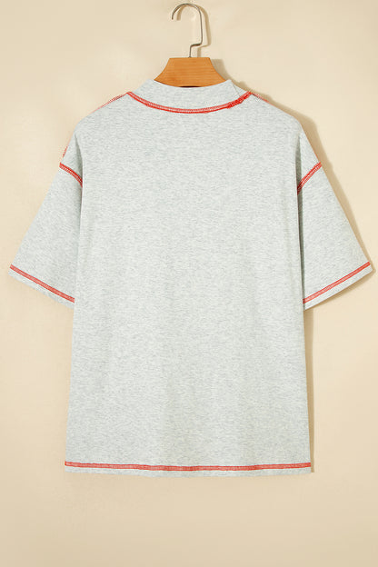 Tillandsia Purple Reversible Contrast-Stitched T-Shirt