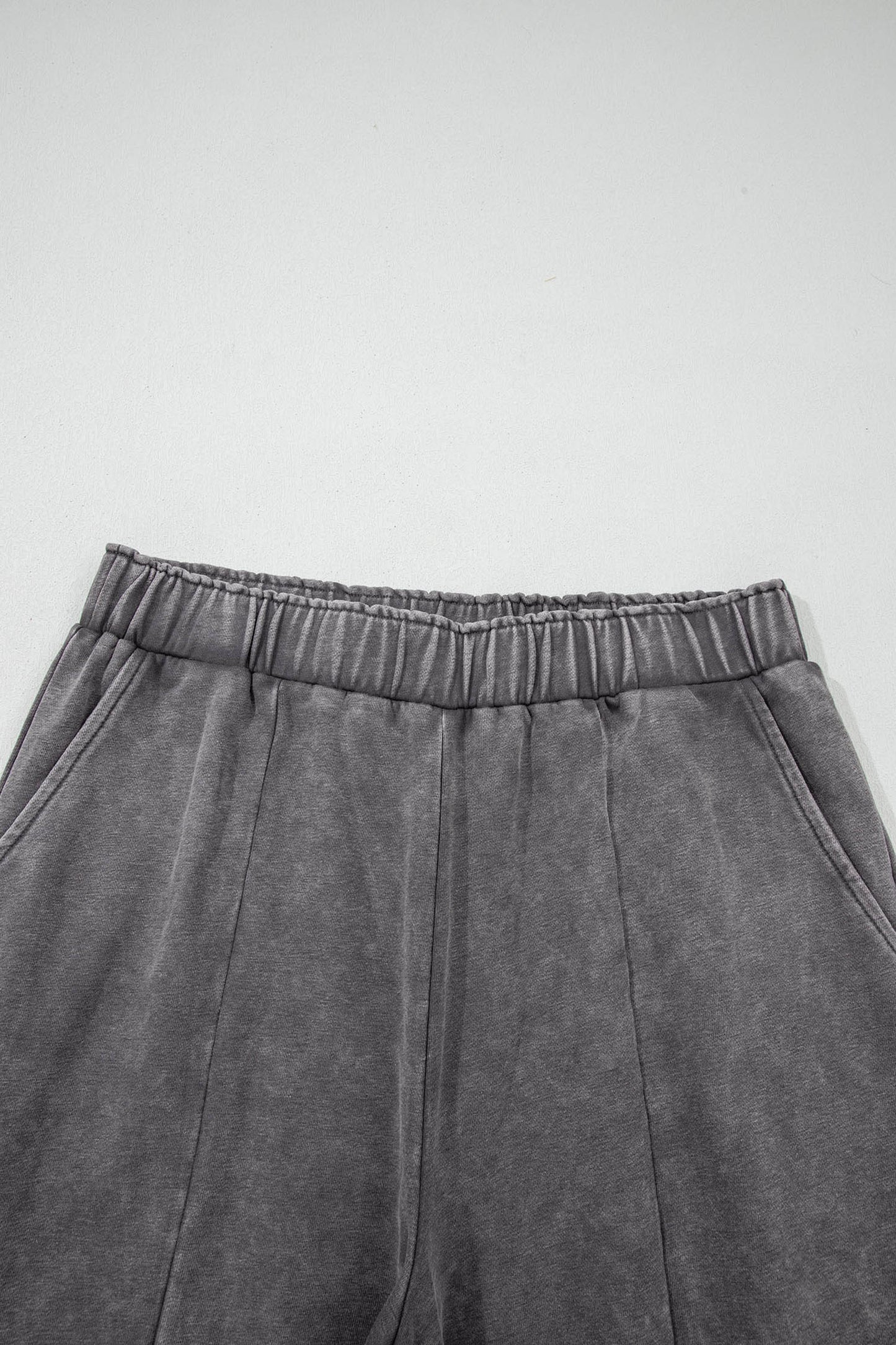 Coffee Mineral Wash Leopard Patchwork Loose Pants