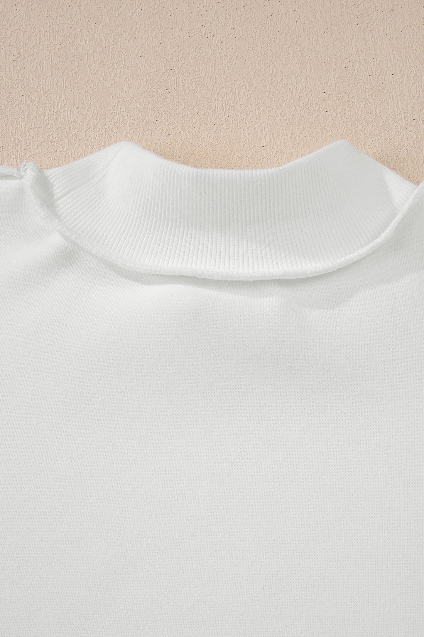 Dark Blue Oversize Drop Shoulder Reversible Mock Neck Sweatshirt