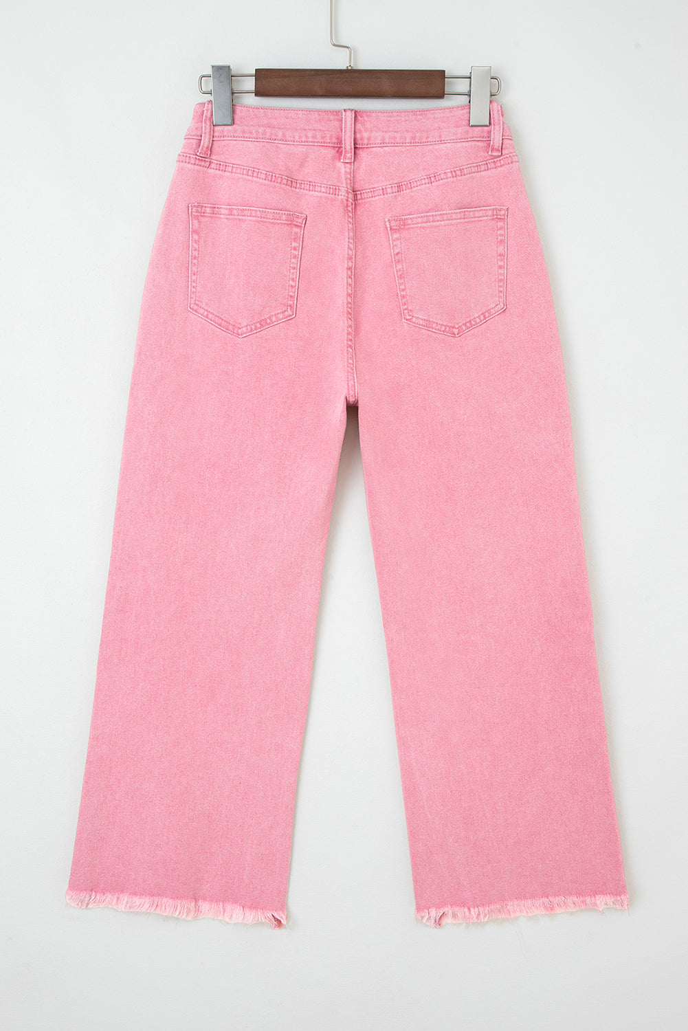 Myosotis Acid Washed High Rise Cropped Wide Leg Jeans
