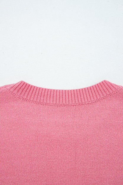 Peach Blossom See You Cowboy Embroidered Western Graphic Sweater