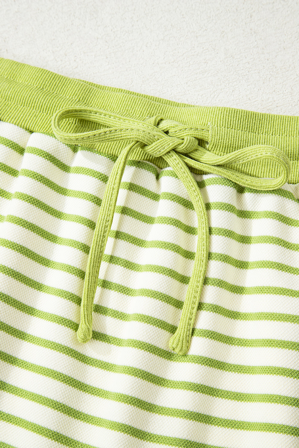 Pink Stripe Collared V Neck Drop Shoulder Pullover and Skort 2pcs Outfit